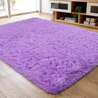 KAYNAT CARPET Purple Polyester Carpet(90 cm,  X 150 cm, Rectangle)