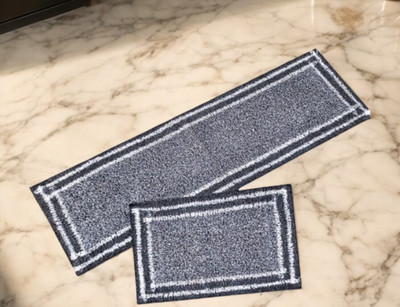 ROUSN Grey Cotton Runner(40 cm,  X 120 cm, Rectangle)