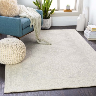 Kalenbaba Beige, Silver Wool Carpet(122 cm,  X 183 cm, Square)