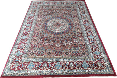 Shag Weaving Dark Blue Viscose Runner(2 ft,  X 6 ft, Rectangle)