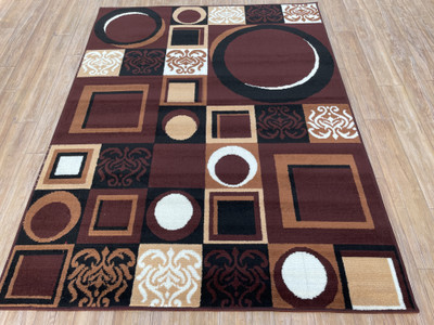 TAHNOORCARPET Brown Acrylic Carpet(150 cm,  X 210 cm, Rectangle)