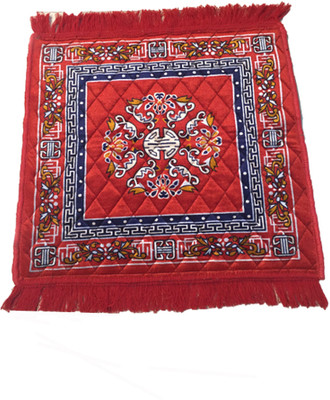 AAZEEM Red Polyester Carpet(2 ft,  X 2 ft, Square)