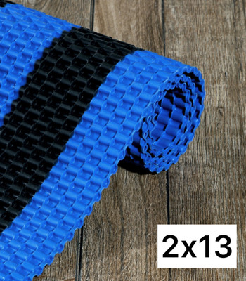 Kuku Home Rubber Door & Floor Mat(Blue, Black, Free)
