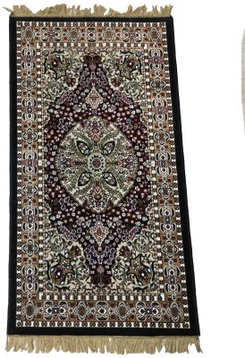 FAIZCARPET Black Acrylic Carpet(92 cm,  X 153 cm, Rectangle)