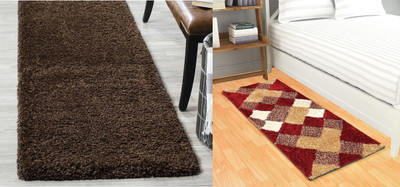 MY HOME 60.96 cm  X 152.2 cm Polyester Carpet(Rectangle, Multicolor)