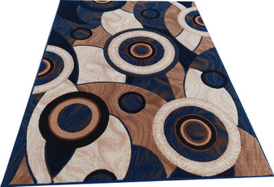 Shag Weaving Blue Polypropylene Carpet(6 ft,  X 8 ft, Rectangle)