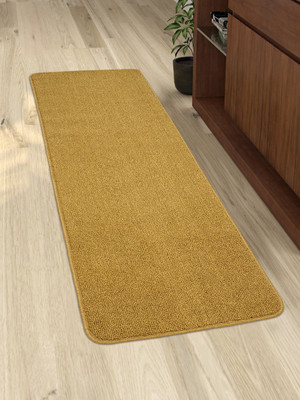 Saral Home Gold Polyester Runner(43 cm,  X 120 cm, Rectangle)