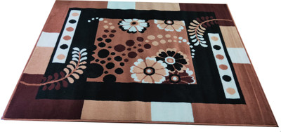 Rizcarpet Brown Acrylic Carpet(90 cm,  X 145 cm, Rectangle)