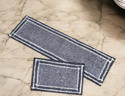 ROUSN Grey Cotton Runner(40 cm,  X 120 cm, Rectangle)