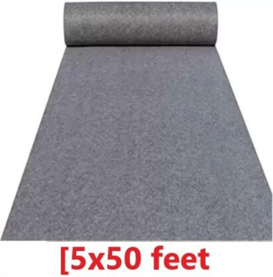 Ra handloom carpet Grey Synthetic Carpet(152 cm,  X 1523 cm, Rectangle)