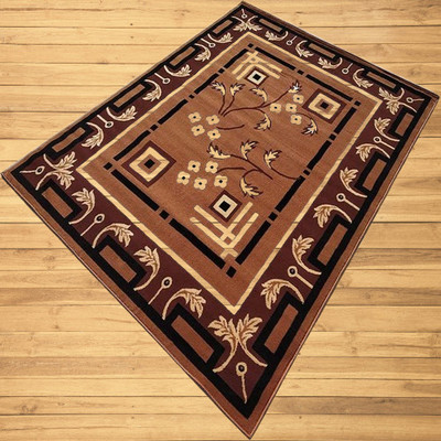GHCARPETS Brown Acrylic Carpet(180 cm,  X 240 cm, Rectangle)