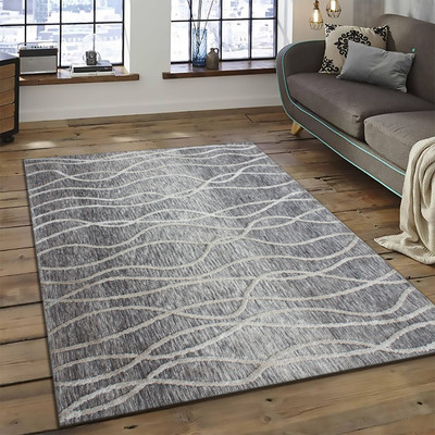 Multitex Grey Polyester Carpet(150 cm,  X 60 cm, Rectangle)