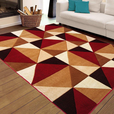 AfCarpets Multicolor Acrylic, Polypropylene Carpet(5 cm,  X 7 cm, Rectangle)