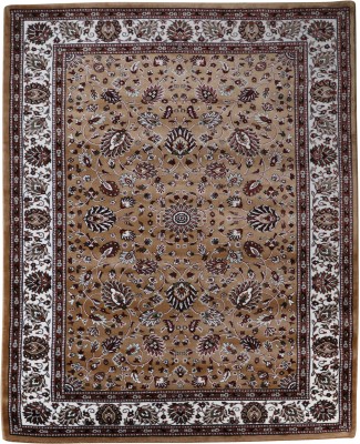 FAIZCARPET Gold Polypropylene Carpet(153 cm,  X 214 cm, Rectangle)