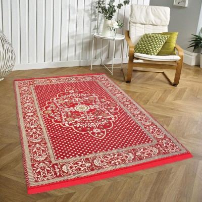 Nirmal Home Red Cotton Carpet(152.4 cm,  X 213.36 cm, Rectangle)