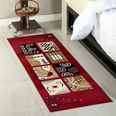 HEAVEN CARPET Red Acrylic Runner(60 cm,  X 180 cm, Rectangle)