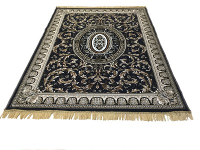 FAIZCARPET Black Acrylic Carpet(153 cm,  X 214 cm, Rectangle)