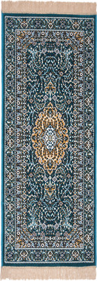 GRHAMOY Blue Polyester Runner(50 cm,  X 150 cm, Rectangle)