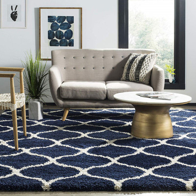 Acarpet Blue Polyester Carpet(3 ft,  X 5 ft, Rectangle)