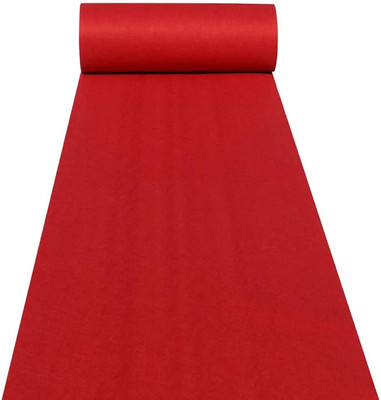 TAHNOORCARPET Red Acrylic Carpet(150 cm,  X 300 cm, Rectangle)