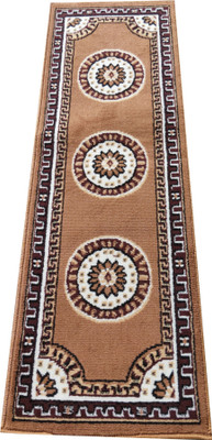 Rizcarpet Gold, Brown Acrylic Runner(45 cm,  X 150 cm, Rectangle)