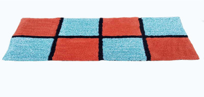 RRcrafts Blue, Red Cotton Runner(2 cm,  X 4 cm, Rectangle)