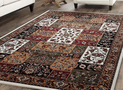 HR CARPET Multicolor Silk Carpet(4 ft.,  X 6 ft., Rectangle)