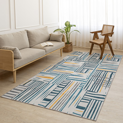 HOMEMONDE 182 cm  X 122 cm Polyester Carpet(Rectangle, Multicolor)
