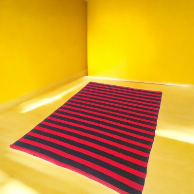 P&T Red Cotton Carpet(120 cm,  X 180 cm, Rectangle)