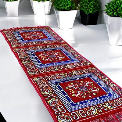 YOURUG Maroon Chenille Carpet(2 cm,  X 6.2 cm, Rectangle)