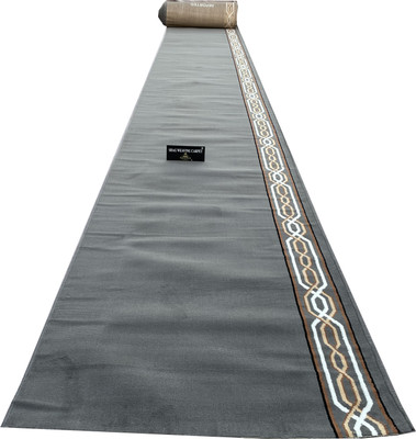 Shag Weaving Carpet Grey Acrylic Carpet(120 cm,  X 600 cm, Rectangle)