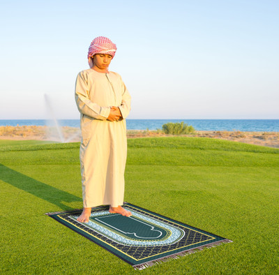 AAZEEM Green Velvet Area Rug(4 cm,  X 2 cm, Rectangle)