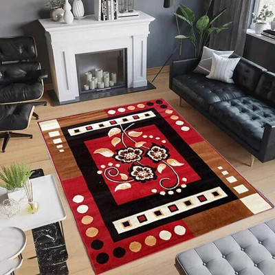 Sana Carpet Red Silk Carpet(5 ft,  X 7 ft, Rectangle)