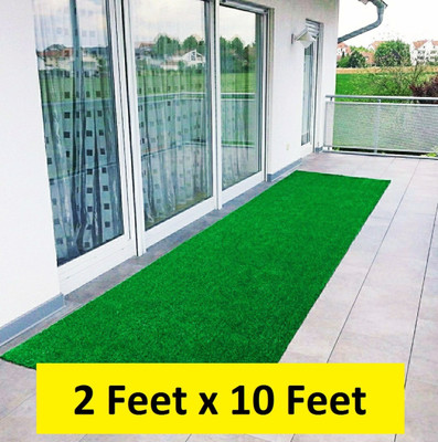 COMFY HOME Artificial Grass Door Mat(Green, Free)