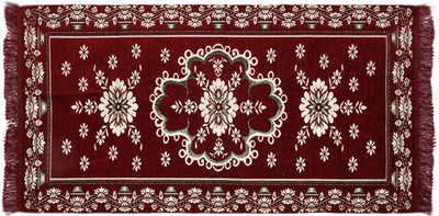 KUBER INDUSTRIES Maroon Velvet Runner(2 ft,  X 4 ft, Rectangle)