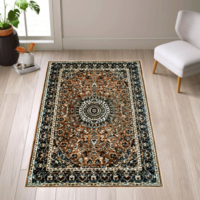 Story@home Brown Polyester Carpet(3 ft,  X 5 ft, Rectangle)