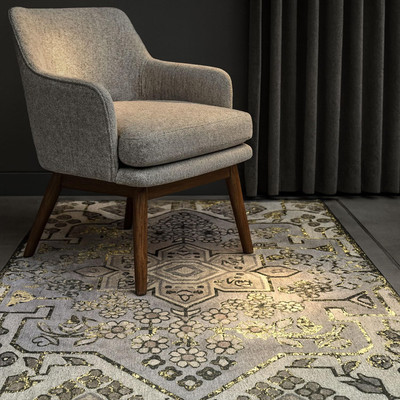 LUXE HOME INTERNATIONAL Multicolor Polyester Carpet(90 cm,  X 150 cm, Rectangle)