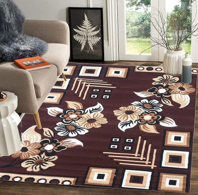 Sana Carpet 5 ft  X 7 ft Acrylic, Wool Carpet(Rectangle, Multicolor)