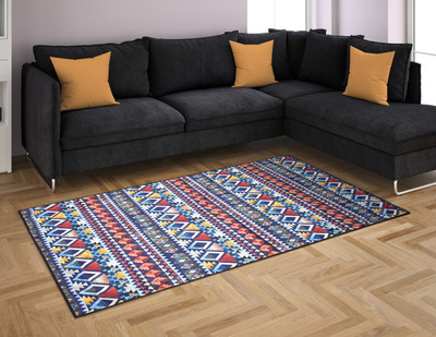 AAZEEM Multicolor Velvet Area Rug(3 ft,  X 4 ft, Rectangle)