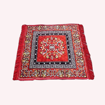 V.R.ENTERPRISES Red Velvet Carpet(60.5 cm,  X 60.5 cm, Square)
