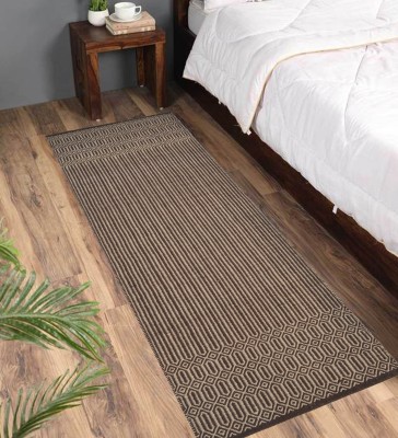 MDZ Brown Cotton Runner(2 ft,  X 6 ft, Rectangle)