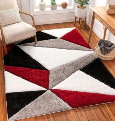 Samjeeda Handloom carpets Multicolor Wool Carpet(4 ft,  X 6 ft, Rectangle)
