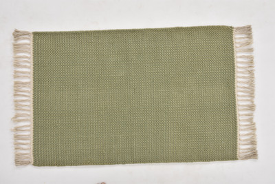 UB Home and Decor Green Cotton Area Rug(60 cm,  X 90 cm, Rectangle)