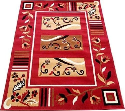 carpetstar Red Acrylic Carpet(4 cm,  X 5 cm, Rectangle)