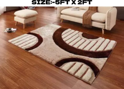 RM Handloom Beige, Brown Polyester Carpet(5 ft,  X 2 ft, Rectangle)