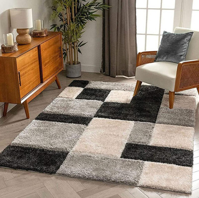 shopgallery Multicolor Polyester Carpet(4 ft,  X 6 ft, Rectangle)