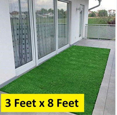 GULISTAAN Green Polypropylene Carpet(3 ft,  X 8 ft, Rectangle)