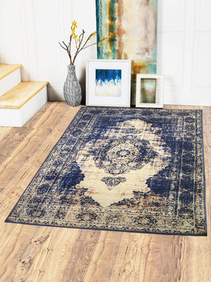 STATUS Multicolor Polyester Carpet(3 cm,  X 5 cm, Rectangle)