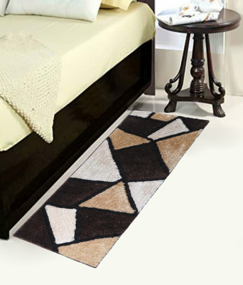 MINGET Brown, Beige Polyester Runner(152.4 cm,  X 60.96 cm, Rectangle)