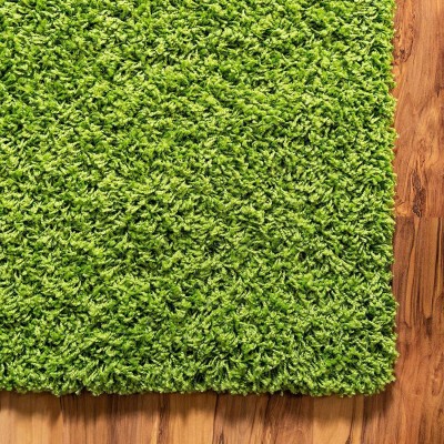 AyanCarpets Green Polyester Carpet(2 ft,  X 3 ft, Rectangle)